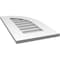 Ekena Millwork Quarter Round Top Right Surface Mount PVC Gable Vent w/ 3-1/2"W x 1"P Standard Frame, 14"W x 26"H GVPQR14X2601SN - alternate 2